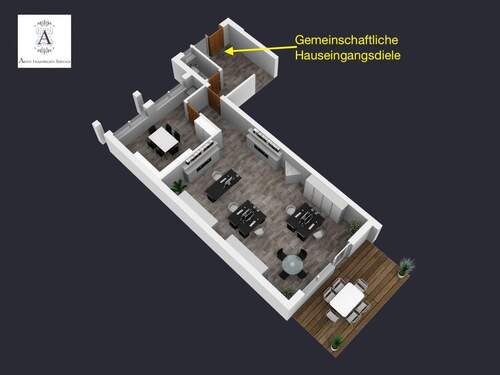 3D-Bürofläche Ansicht 2 - 