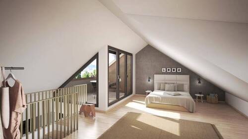 Dachstudio mit Seesicht - Seesicht - Studio-Traumwohnung - 3-Zimmer mit Energiestandard A+ Südbalkon + Dachterrasse