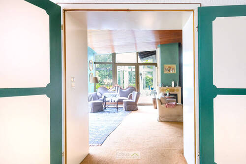 EG - Blick ins Wohnzimmer mit Wintergarten - 