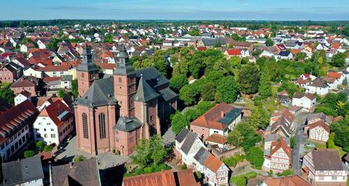 Walldürn mit der Wallfahrtskirche St. Georg - 
