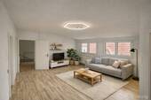 Wohnzimmer - Moderne 4-4,5 Zimmer Dachgeschosswohnung mit großem Balkon & Stellplatz