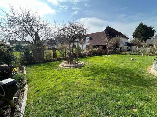 in den liebevoll angelegten Garten. - 