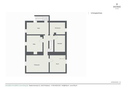 Keller mit Fitnessraum & Sauna - 
