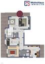 Grundriss mit Terrasse und Balkon - 