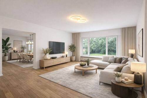 Visualisierung Wohnzimmer - 8 Zimmer Einfamilienhaus in Frankfurt am Main