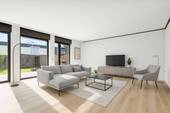 mit KI visualisiertes Wohnzimmer - 4 Zimmer Einfamilienhaus in Karlsruhe