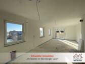 Offener Wohn-/Kochbereich - NEUBAU-Erstbezug!!! Lichtdurchflutete & top moderne 2-Zimmer-Wohnung mit Sonnenbalkon in Fürth-Vach