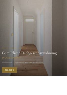Bild 1 - Gemütliche Dachgeschosswohnung - provisionsfrei