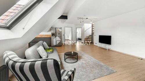 3. OG Wohnzimmer 2 - 2 Zimmer Etagenwohnung in Backnang