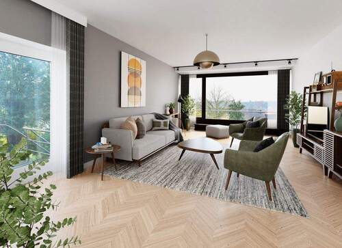 Wohnzimmer- Visualisierung eine Einrichtungsvorschlags - 