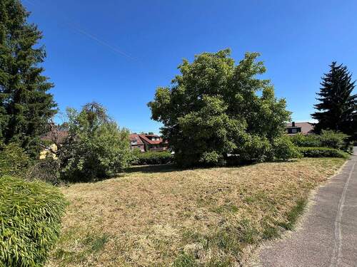 Blick auf Bauplatz - Mitten in Backnang 'Moderne und sehr großzügige DHH in reizvoller Lage und mit ruhiger Gartenidylle'