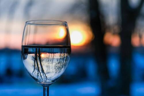 ...bei einem Glas Wein - 