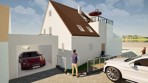 Straßenseite - Grundstück in Eisenhofen