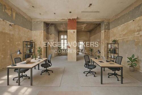 Rendering Innenansicht - Gewerbeobjekt (Büro, Produktion, Verkauf) zur Miete in Berlin