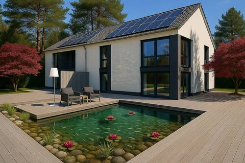 Ansichtsoption 3 PV Terrasse - Doppelhaushälfte mit 130,00 m&sup2; in Gehrden zum Kaufen