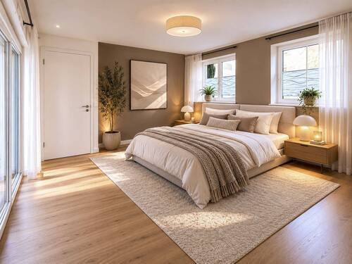 Schlafzimmer - Bsp. möbliert - 