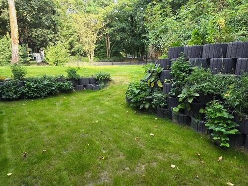 Maison Immobilien Bungalow Buchholz Ansicht Terrasse UG Garten - 