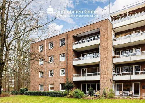 Rückansicht - Helle Zwei-Zimmer-Wohnung mit Blick ins Grüne!