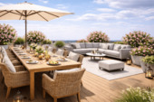 Rooftop Lounge - Freiraum am Lietzensee. Dachneubau mit Sonnenlounge