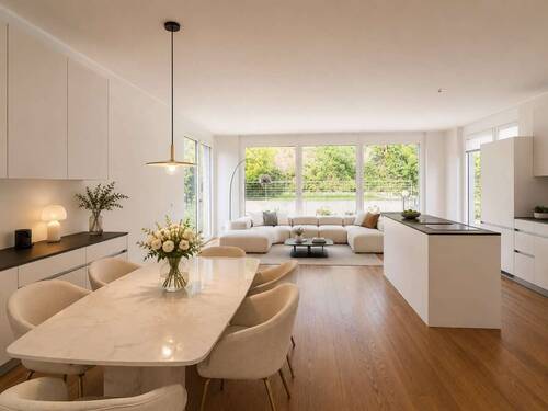 Wohnzimmer (Visualisierung) - Einfamilienhaus mit 190,00 m&sup2; in Berlin zum Kaufen