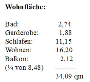 Wohnfläche - 