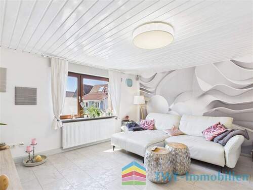 Wohnzimmer 1. OG - Doppelhaushälfte mit 274,00 m² in Stutensee zum Kaufen