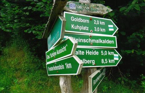 Wegweiser an den Grundstücken - 