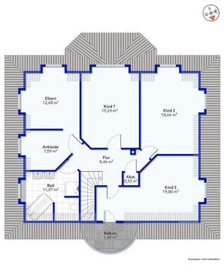 Darstellung Dachgeschoss - 