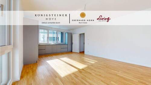 Küche mit Einbauküche - Erstbezug: Lichtdurchflutete 3-Zimmer-Wohnung 