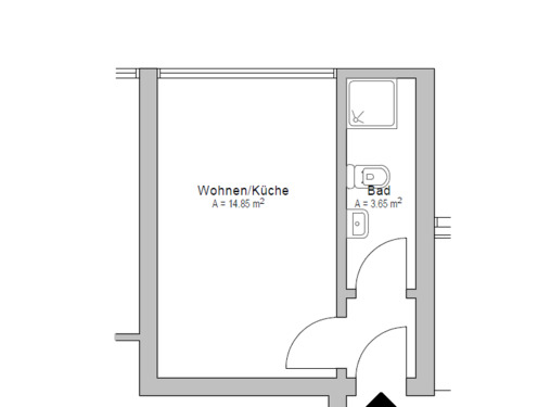 Grundriss - Charmante 1 Zimmer-Wohnung - Ihr neues Zuhause