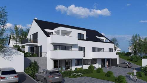 Südansicht - 4 Zimmer Etagenwohnung in Rangendingen