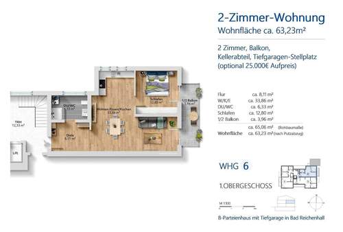 Wohnung 6 - Etagenwohnung mit 63,20 m² in Bad Reichenhall zum Kaufen