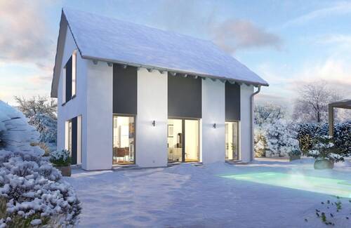 Ansicht Garten Winter - 5 Zimmer Einfamilienhaus zum Kaufen in Losheim am See