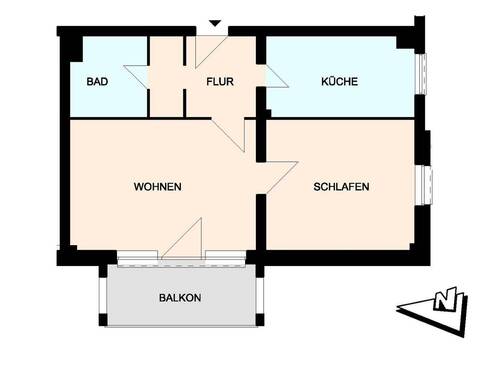015900080_GK_53qm_20121015.jpg - 2 Zimmer Etagenwohnung zur Miete in Lübeck