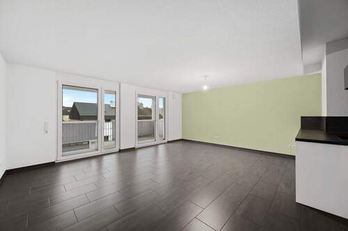 Wohnzimmer - Stilvolle 2-Zimmer-Dachgeschosswohnung mit Aufzug und Tiefgarage in Gärtringen