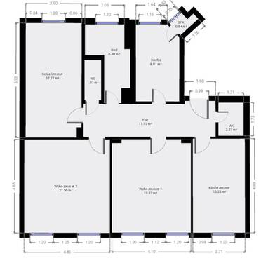 Bild 1 - Großzügige 4-Zimmer-Wohnung (103 m²) mit guter Verkehrsanbindung in Freiberg