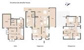 Grundrisse des bestehenden Hauses - 