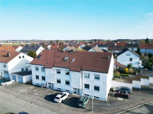 Drohnenaufnahme - 2 Zimmer Etagenwohnung in Staig