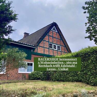 zauberhaft und frei!!!! - Reetdachtraum 3 Wohnungen in einem zauberhaften Anwesen - ca. 200 m2 94m2 68 m2 kernsaniert