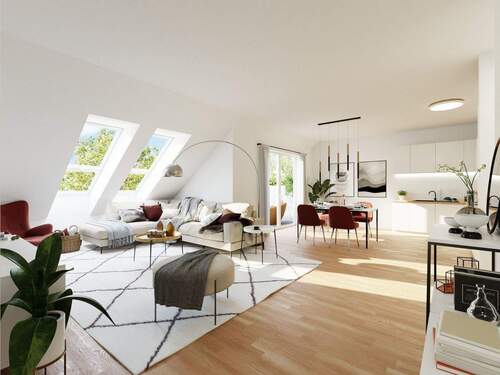 Visualisierung Wohnen B7.jpg - Etagenwohnung mit 72,70 m² in Erlangen zum Kaufen