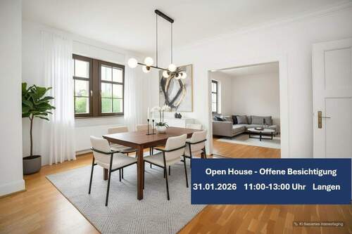 Essbereich-visualisiert - Ein Zuhause zum Wurzeln schlagen - historischer Charme mit Garten