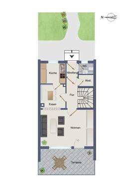 Erdgeschoss nicht maßstabsgetreu - 