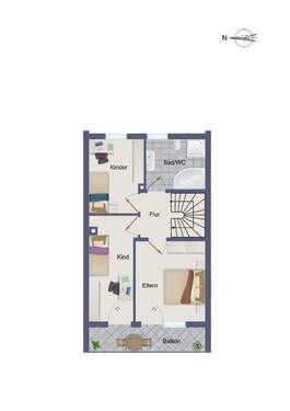 Obergeschoss nicht maßstabsgetreu - 