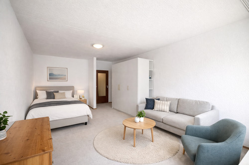 Zimmer mit Beispieleinrichtung (KI) - 1 Zimmer Etagenwohnung zum Kaufen in Stuttgart