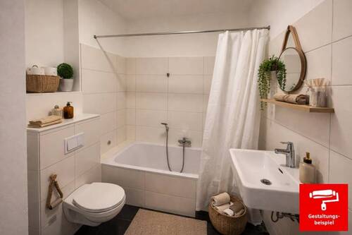 Blick ins Badezimmer - Gestaltungsbeispiel - 
