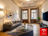 Blick ins Wohnzimmer - Etagenwohnung mit 82,70 m&sup2; in Fürth zum Kaufen