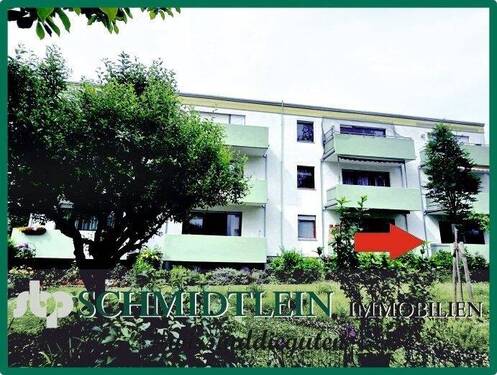 Ansicht Balkon von Garten.jpg - Provisionsfrei: Gepflegte 3 Zimmerwohnung, mit Balkon in Lengfeld