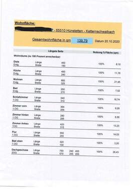 Wohnflächenberechnung - 