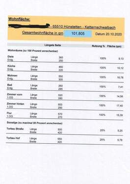 Wohnflächenbrechnung - 