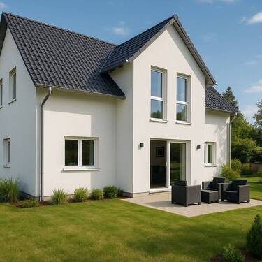 Haus Visualisierung - KfW40-Großzügiges Einfamilienhaus direkt am WaldSeevetal(Horst) mit Baugenehmigung f.Doppelgarage